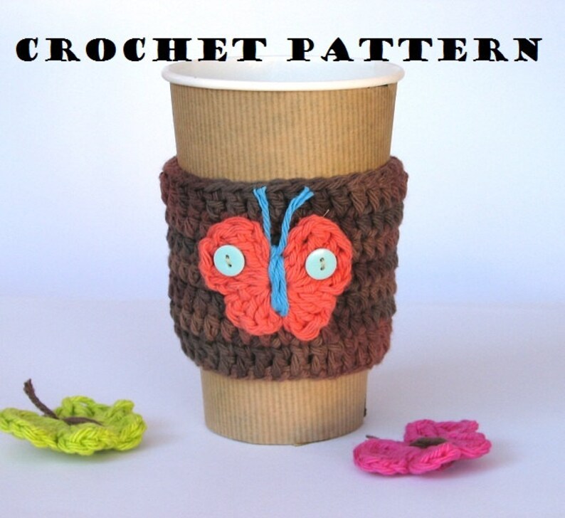 Crochet Pattern PDF, Coffee Cozy ,Coffee Sleeve, Tea Cozy, Cup Warmer, Crochet Cozy, Easy, Great for Beginners,Pattern No. 4 image 1