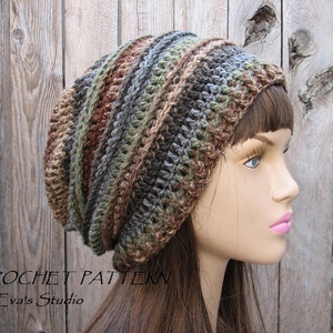 Crochet Hat Slouchy Hat, Crochet Pattern PDF,Easy, Pattern No. 30 image 2