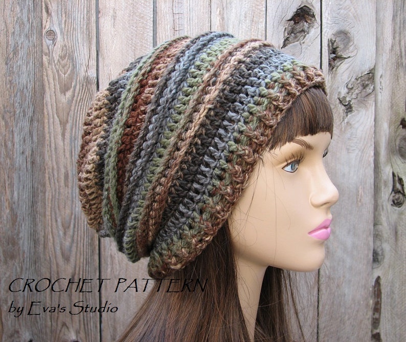 Crochet Hat Slouchy Hat, Crochet Pattern PDF,Easy, Pattern No. 30 image 2