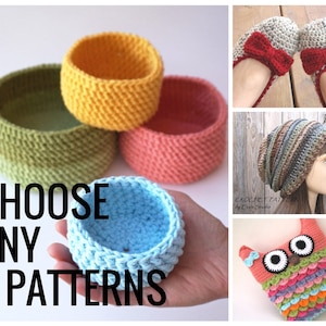 Choose ANY 3 PATTERNS, Crochet Pattern PDF,Easy, Great for Beginners