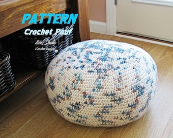Pattern Crochet Pouf  Pdf Floor cushion Patterns Crochet Pattern Pattern Pouf Ottoman Pattern