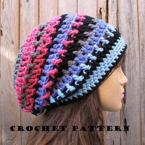 Crochet Hat - Slouchy  Hat, Crochet Pattern PDF,Easy, Great for Beginners,  Pattern No. 36