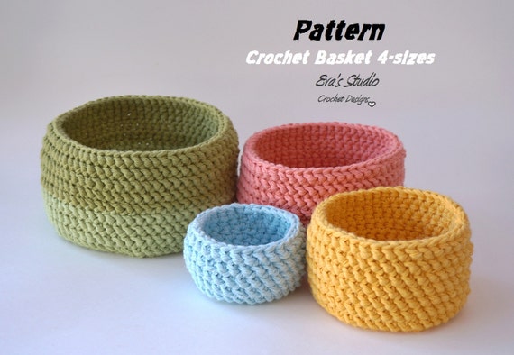 Free Pattern Easy Beginner Crochet Basket  Crochet basket pattern free,  Easy crochet basket pattern, Crochet basket pattern
