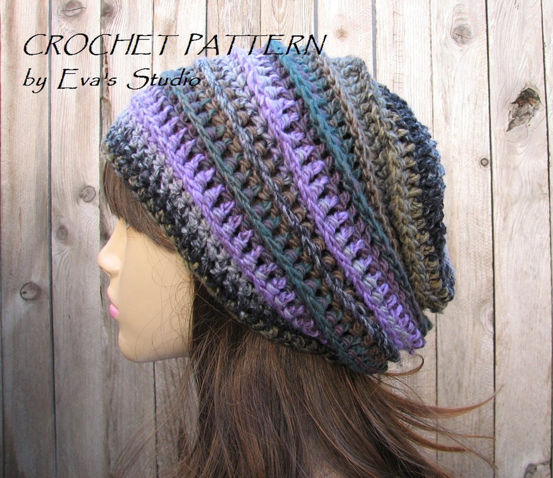 Crochet Hat Pattern- Slouchy Hat, Crochet Pattern Pdf,easy, Great for ...