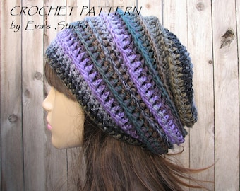 Crochet Hat Pattern- Slouchy  Hat, Crochet Pattern PDF,Easy, Great for Beginners,  Pattern No. 33
