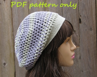 Crochet Pattern - Slouchy  Spring Hat, Crochet Pattern PDF,  Pattern No. 44