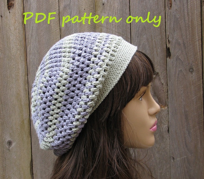 Crochet Pattern Slouchy Spring Hat, Crochet Pattern PDF, Pattern No. 44 image 1