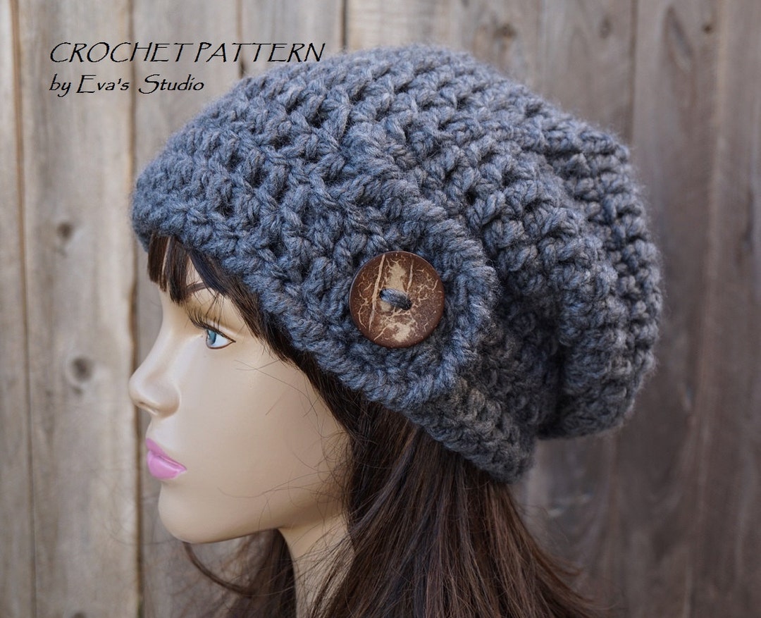 Crochet Hat - Slouchy Hat, Crochet Pattern Pdf,easy, Pattern No. 74 - Etsy
