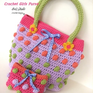 Bolsa / bolsa / carteira para meninas, padrão de crochê PDF, fácil, padrão nº 72