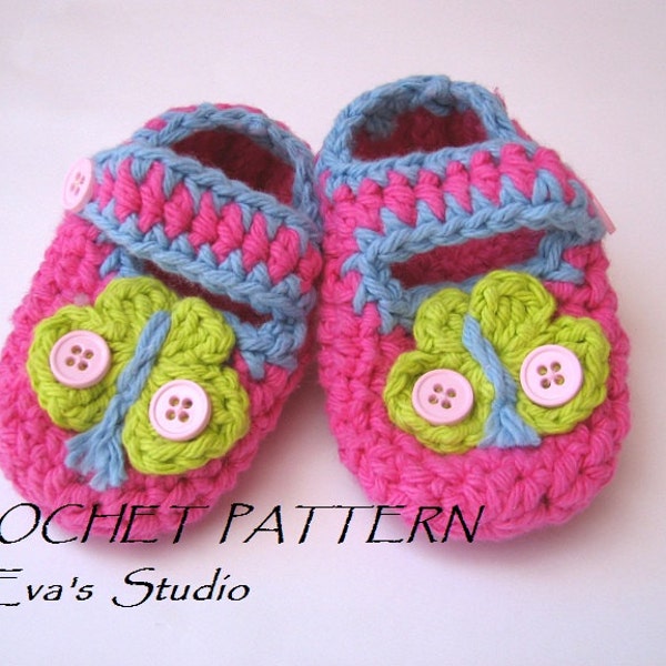Childrens Slippers, Mary Jane  Slippers, Crochet Pattern PDF,Easy, Great for Beginners, Shoes Crochet Pattern Slippers,Pattern No. 3