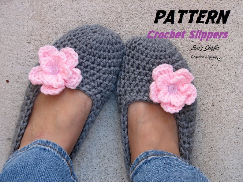 Adult Slippers Crochet Pattern PDF,Easy, Great for Beginners, Shoes Crochet Pattern Slippers, Pattern No. 7 image 5