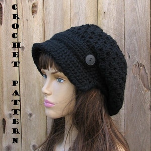 Crochet pattern, Newsboy Hat Pattern Crochet Pattern PDF, Pattern No. 37 image 1