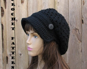 Crochet pattern, Newsboy Hat Pattern - Crochet Pattern PDF,  Pattern No. 37