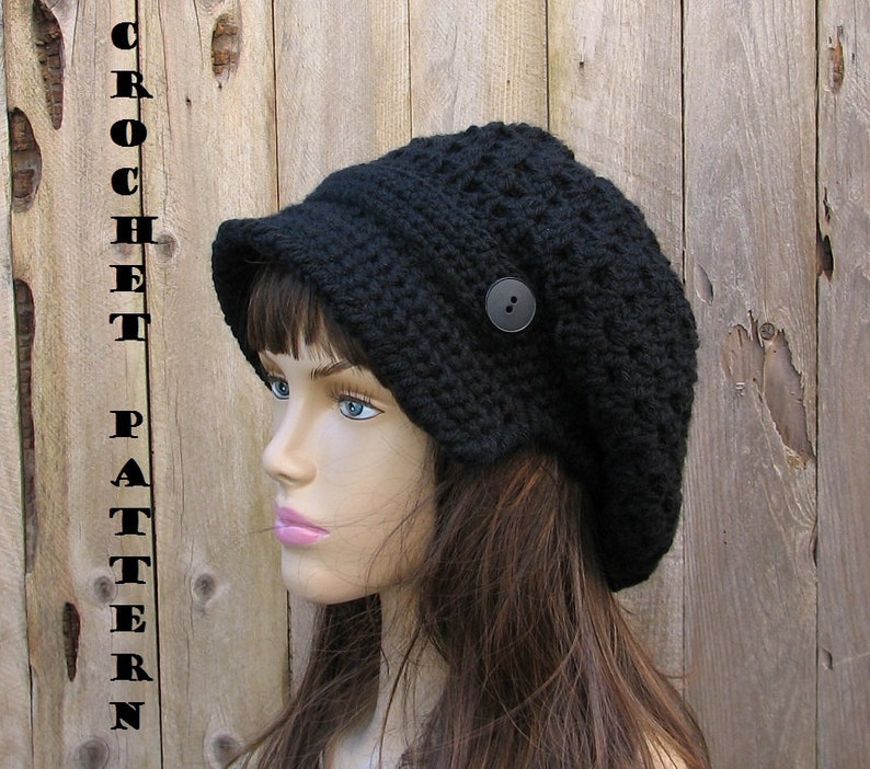 Crochet pattern, Newsboy Hat Pattern Crochet Pattern PDF, Pattern No. 37 image 1