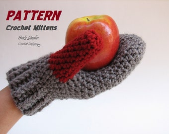 Crochet Pattern,Crochet Mittens, Easy, Great for Beginners, Pattern No.38