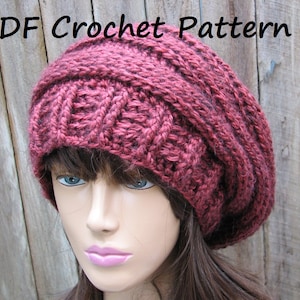 CROCHET PATTERN - Chunky Hat, Crochet Pattern PDF,Easy, Great for Beginners,  Pattern No. 66