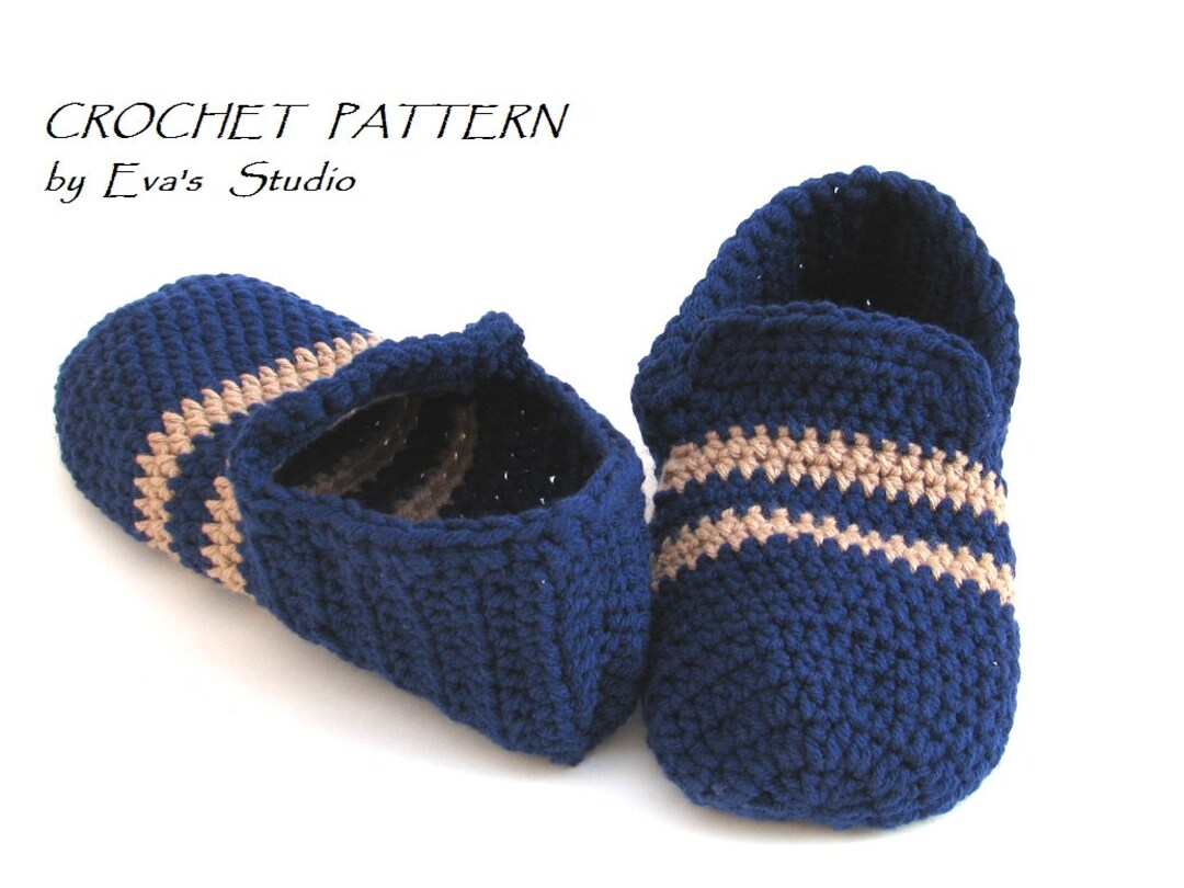 Crochet Pattern, Men's Slippers, Pdf,easy, Great for Beginners, Shoes ...
