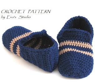 Crochet Pattern, Men's Slippers, PDF,Easy, Great for Beginners, Shoes Crochet Pattern Slippers,  Pattern No. 23