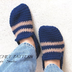 Crochet Pattern, Men's Slippers, PDF,Easy, Great for Beginners, Shoes Crochet Pattern Slippers, Pattern No. 23