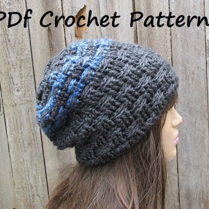CROCHET PATTERN -Instant Download Crochet Pattern - Hat Crochet Pattern - Crochet Hat Pattern for Slochy Hat - Womens Accessories