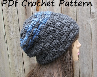 CROCHET PATTERN -Instant Download Crochet Pattern - Hat Crochet Pattern - Crochet Hat Pattern for Slochy Hat - Womens Accessories