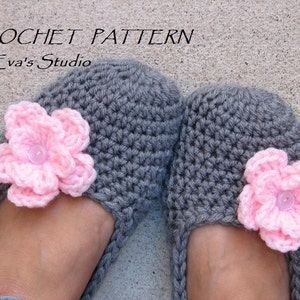 Adult Slippers Crochet Pattern PDF,Easy, Great for Beginners, Shoes Crochet Pattern Slippers, Pattern No. 7 image 2