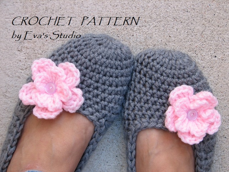 Adult Slippers Crochet Pattern PDF,Easy, Great for Beginners, Shoes Crochet Pattern Slippers, Pattern No. 7 image 2