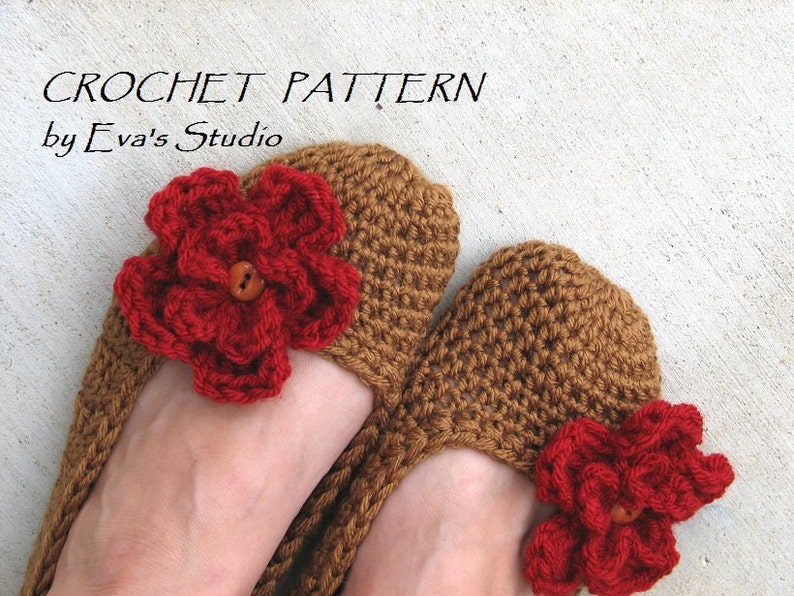 Adult Slippers Crochet Pattern PDF,Easy, Great for Beginners, Shoes Crochet Pattern Slippers, Pattern No. 7 image 4