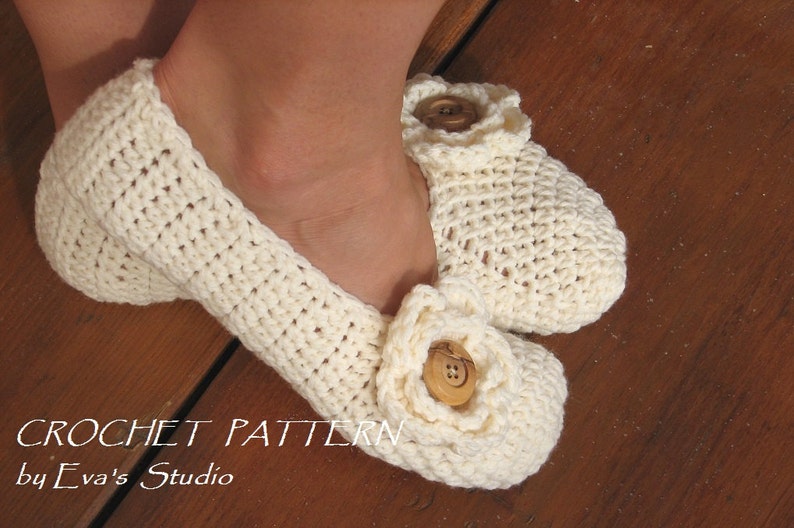 Adult Slippers Crochet Pattern PDF,Easy, Great for Beginners, Shoes Crochet Pattern Slippers, Pattern No. 19 image 2