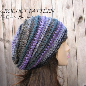CROCHET PATTERN - Slouchy  Hat, Crochet Pattern PDF,Easy, Great for Beginners,  Pattern No. 33