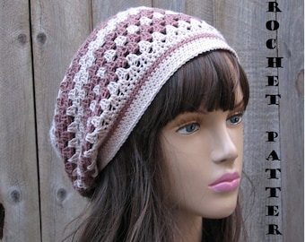 Crochet Pattern - Slouchy  Spring Hat, Crochet Pattern PDF,  Pattern No. 43