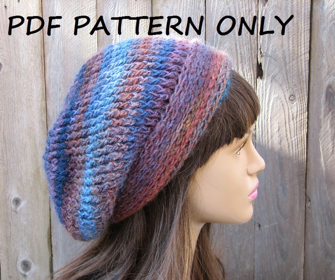 Crochet Hat Slouchy Hat Crochet Pattern Pdfeasy Pattern - Etsy