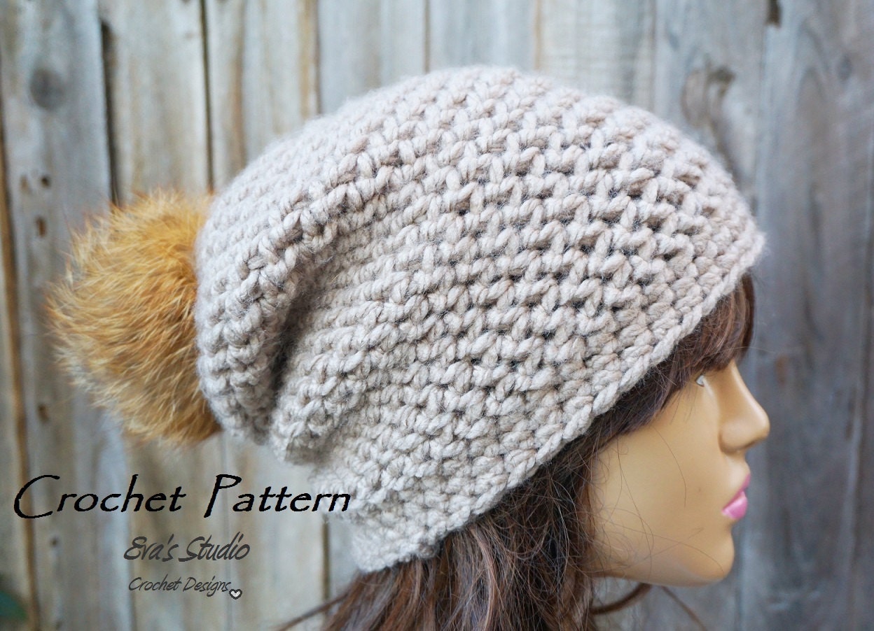 Crochet Hat - Slouchy Hat, Crochet Pattern Pdf,easy, Pattern No. 88 - Etsy