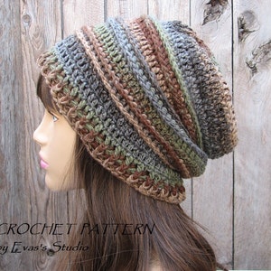 Crochet Hat Slouchy Hat, Crochet Pattern PDF,Easy, Pattern No. 30 image 3