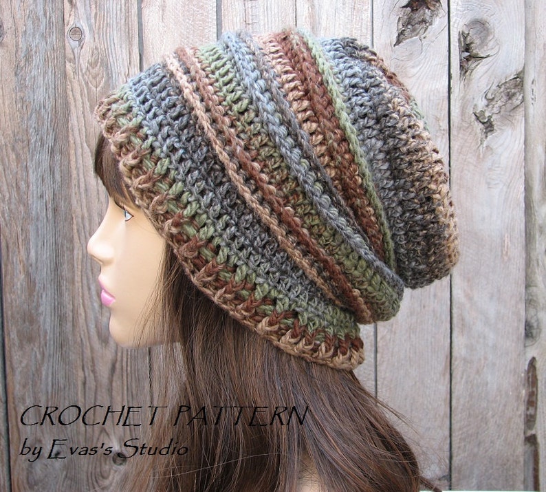 Crochet Hat Slouchy Hat, Crochet Pattern PDF,Easy, Pattern No. 30 image 3