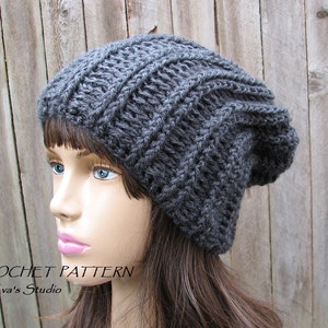 CROCHET PATTERN - Slouchy Hat, Crochet Pattern PDF,Easy, Great for Beginners,  Pattern No. 62