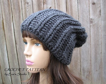 CROCHET PATTERN - Slouchy Hat, Crochet Pattern PDF,Easy, Great for Beginners,  Pattern No. 62