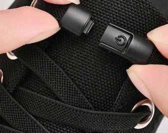 Cordones elásticos de 8 mm sin nudos con cierre. Cordones deslizantes para zapatos. Solución manos libres para zapatos de niños y adultos. Zapatillas deportivas. Cordones ajustables de fácil ajuste.