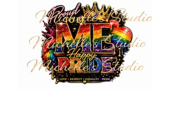 Camiseta arcoíris "Orgulloso de ser yo" PNG / Diseño de sublimación del orgullo LGBTQ (descarga digital)