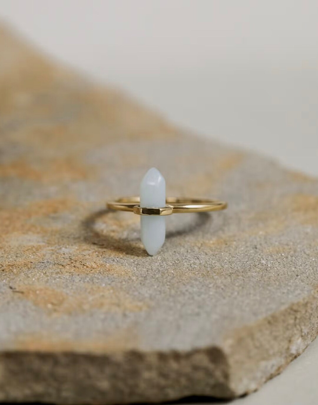 Amazonite Point Ring - Etsy