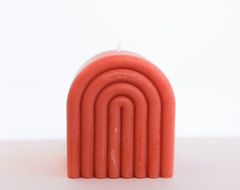 Short Arch Coral Candle