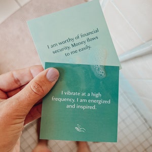 Abundance Shower Affirmation Cards - Etsy