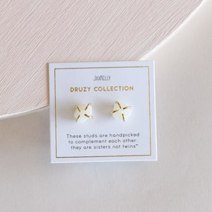 White Druzy Prong Earrings image 2
