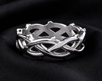 Bague croix gothique, bijoux punk en acier inoxydable, anneau réglable unisexe