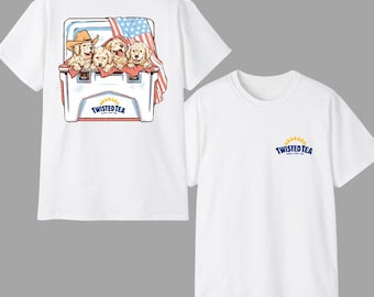 Twisted Tea Puppies 4th of July T-Shirt, Beer Dog Lover Tee