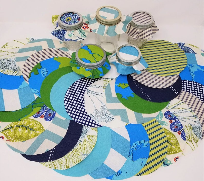 Jar Toppers Three Dozen 36 Fabric Circles Etsy