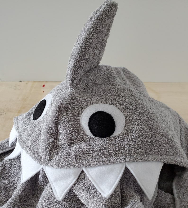 Sewing Pattern, Shark Hooded Towel Digital Download image 5