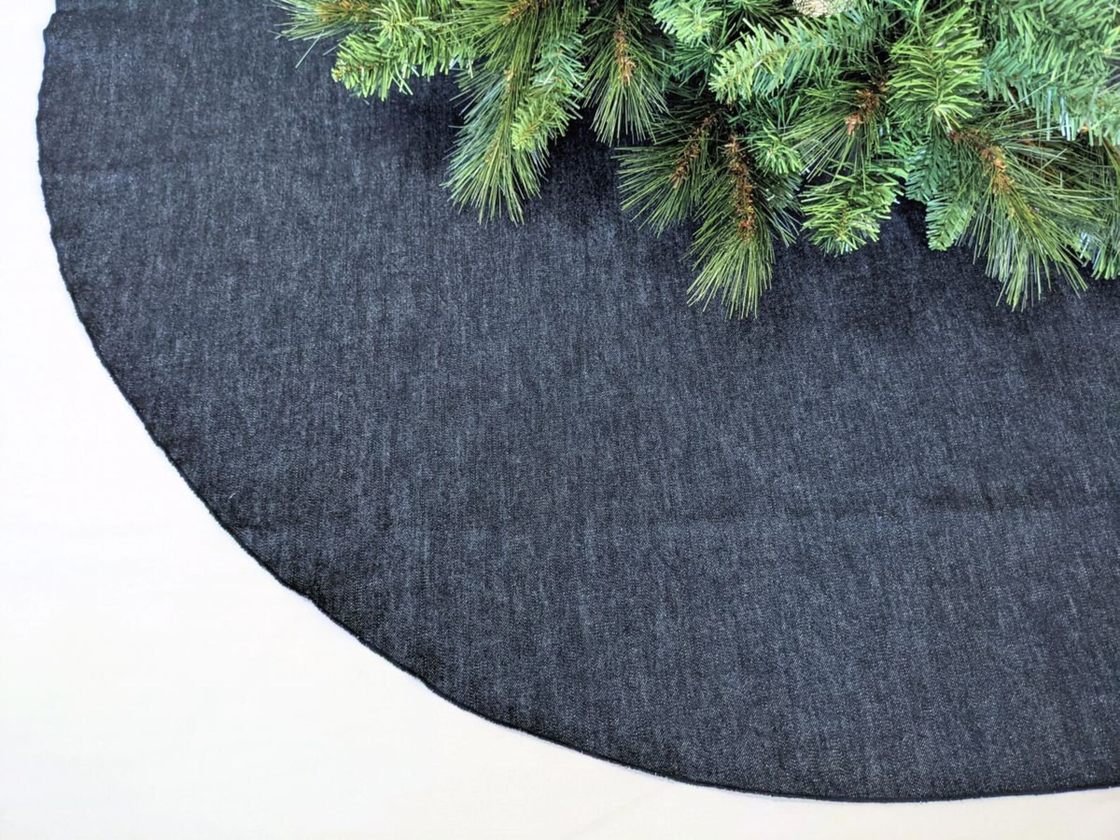 Large Denim Tree Skirt USA Made 52.5 inch Americana Etsy