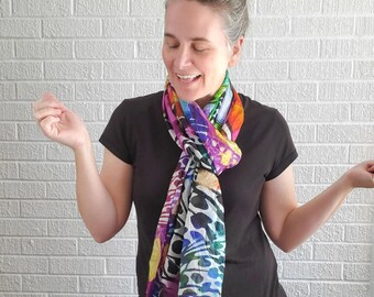 Vivid Crinkle Scarf, USA Made, All Season Accessory