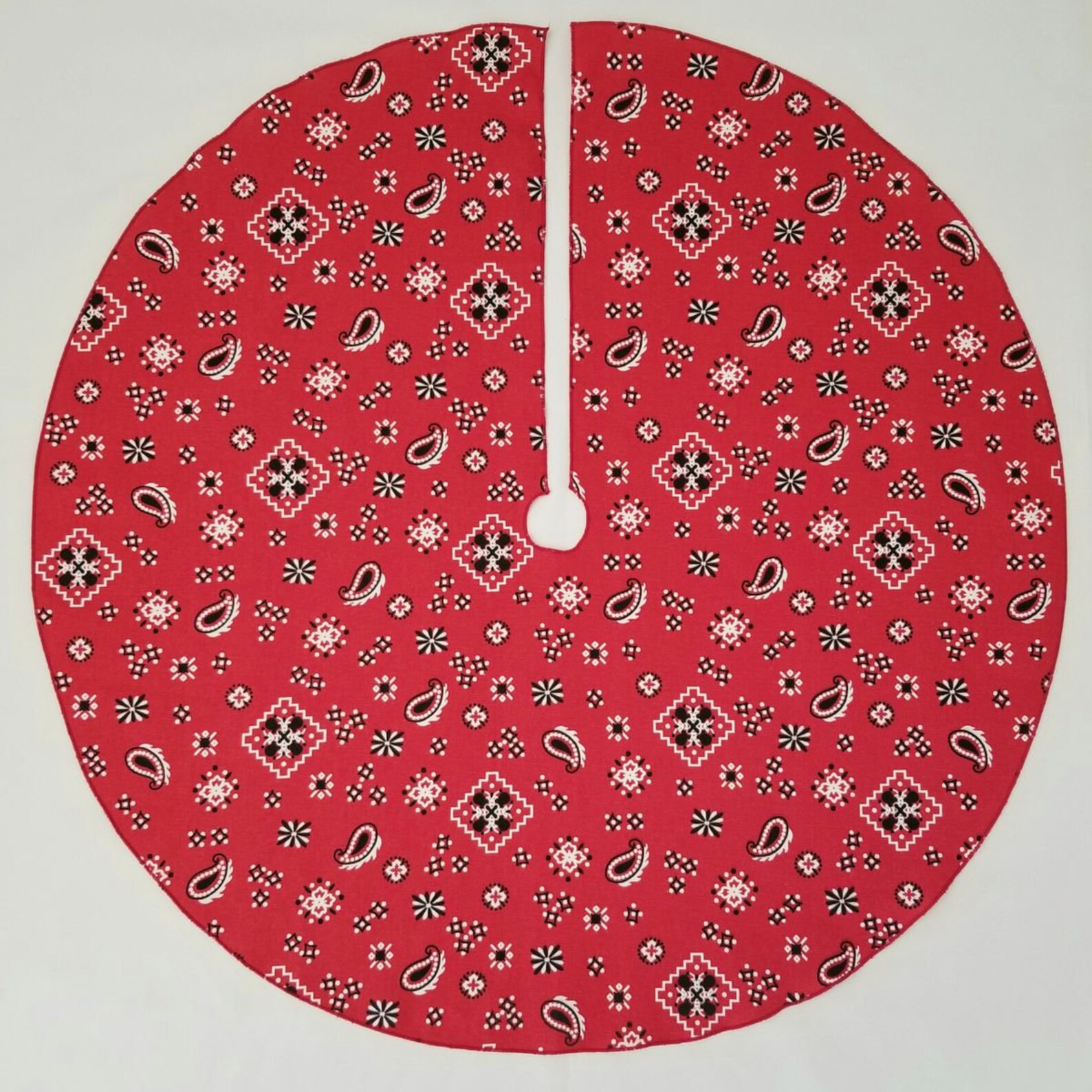 Slim Red Cotton Tree Skirt 26inch American Made Etsy